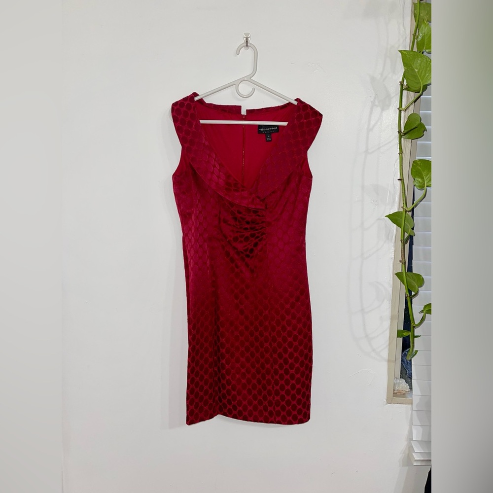 Alexander McQueen Red Sleeveless Dress